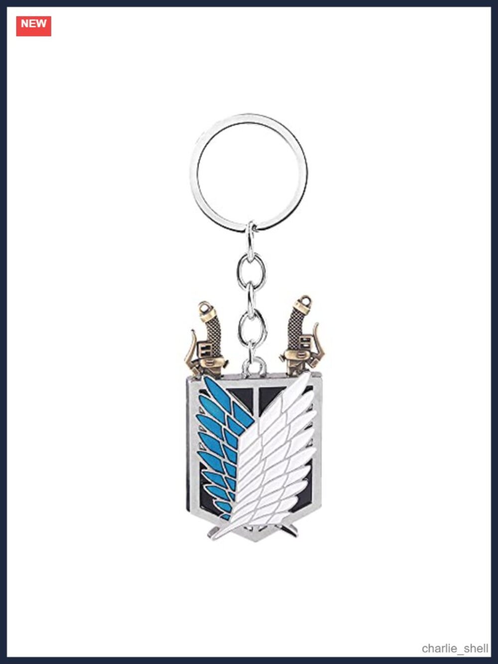 Wings of Freedom Anime Keychain Zinc Alloy Removable Blade Charm